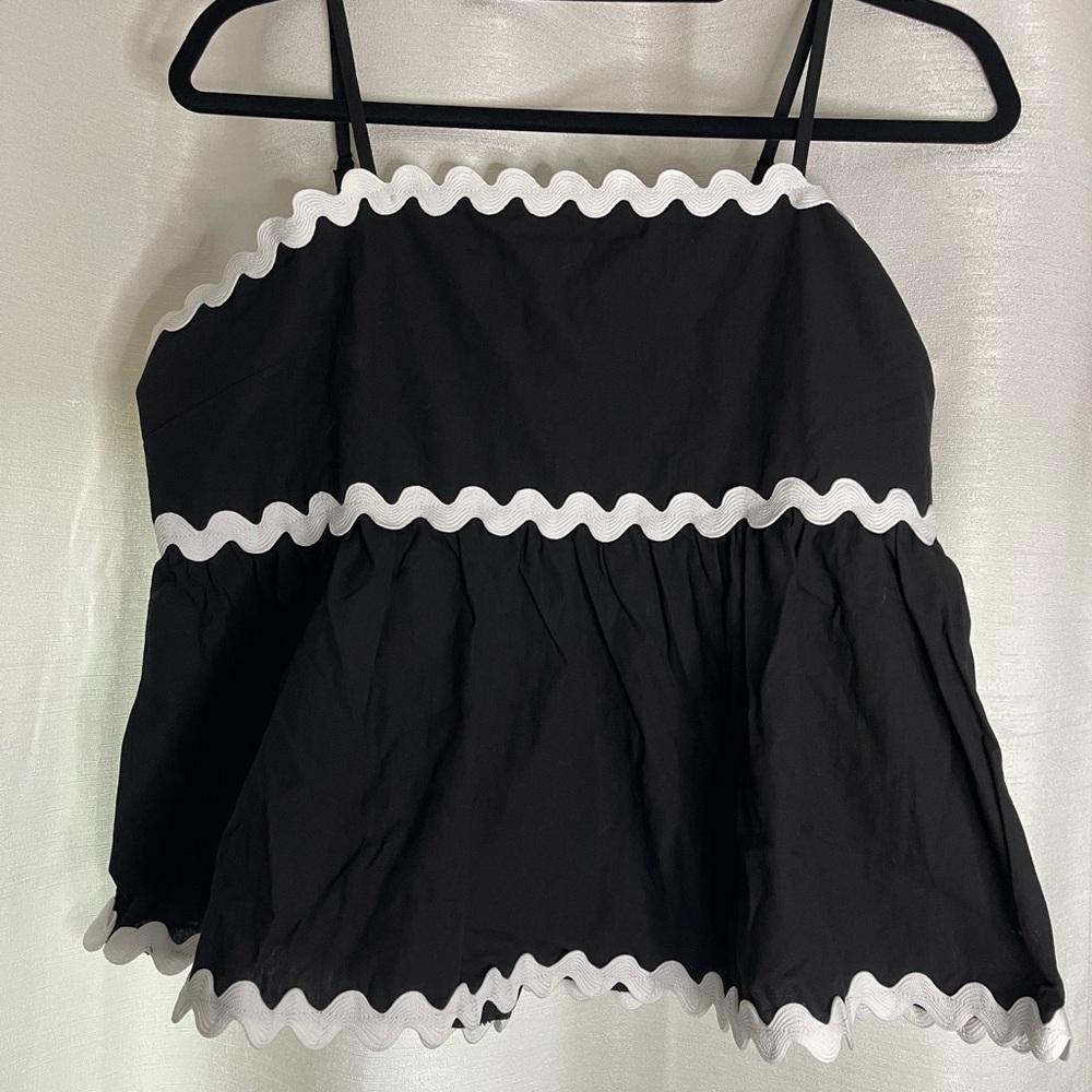 Pink Lily Elegant Black Smocked Top